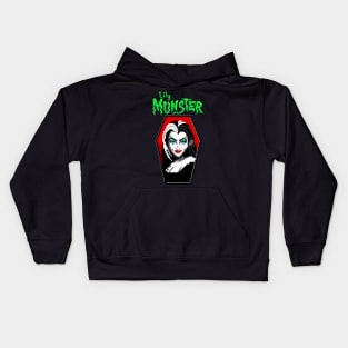 Vampire Bride Pixel Portrait Kids Hoodie